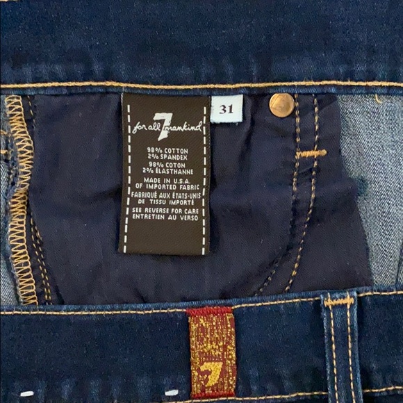 Dark skinny jeans 7 for all mankind sz 31 - Picture 5 of 5